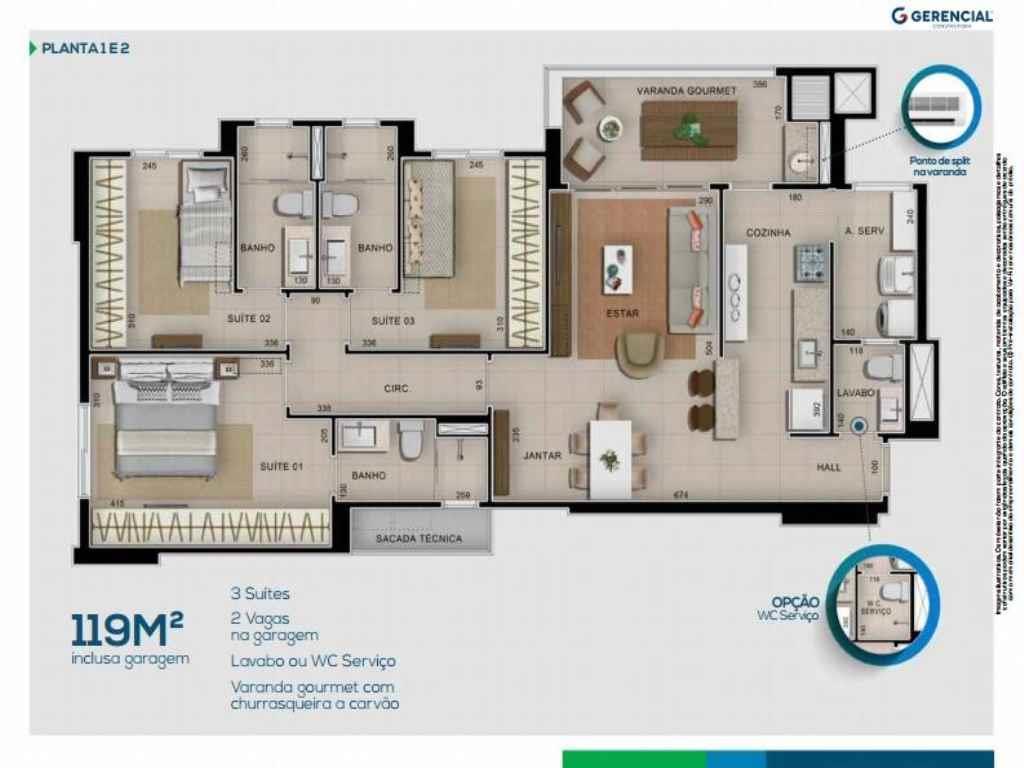 Apartamento à venda com 3 quartos, 98m² - Foto 25